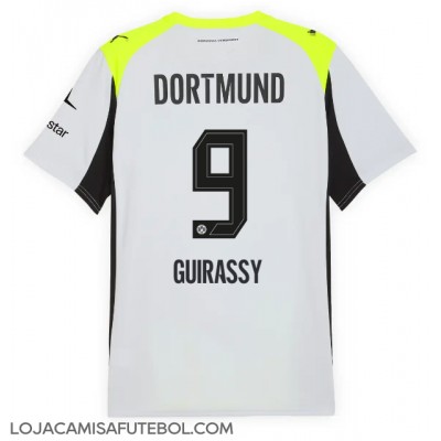 Camisa de Futebol Borussia Dortmund Serhou Guirassy #9 Equipamento Secundário 2025-26 Manga Curta Camisa de Futebol Borussia Dortmund Serhou Guirassy #9 Equipamento Secundário 2025-26 Manga Curta